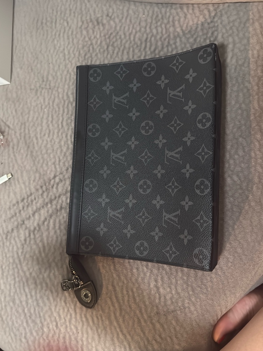 Louis Vuitton Monogram Eclipse Pochette Voyage MM in Black - Picture 7 of 10